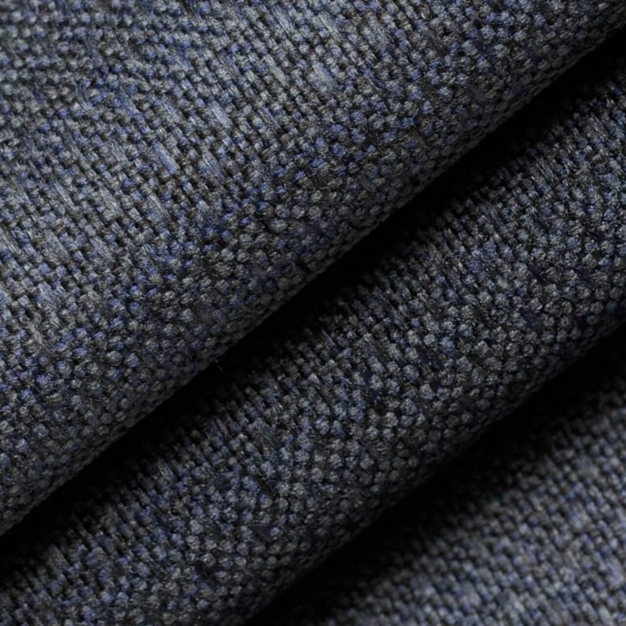Blue Stain Resistant Performance Pet Friendly Texturedd Upholstery Fabric by The Yard - SKU: Fabian Royal